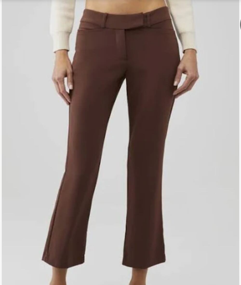 Never worn Amanda Uprichard Brown Structured Straight-Leg Trousers – Size Large